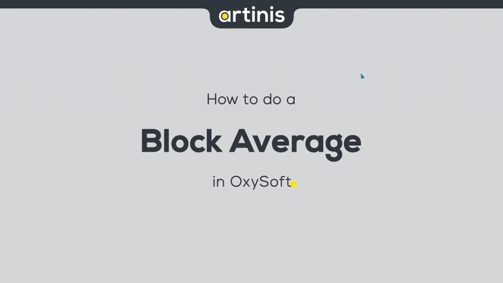 如何在OxySoft进行区块平均